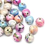 HOUSWEETY 300 Mix Mehrfarbig Kugeln Acryl Floral Perlen Beads 8