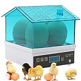 Inkubatoren für Bruteier Inkubator Digitaler Geflügelbrüter Eier Automatische Temperaturregelung Led-Bildschirm Eierkerzentester für Wachteln Ente Gans Schlangenei Brutinkubator (4 Eier-Inkubator)