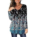 BOLANQ Damen Halloween Mode Lässig Langarm Digital Print Sweatshirt Top