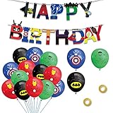 smileh Superhelden Deko Geburtstag Superhelden Luftballons Superheld Alles Gute zum Geburtstag Girlande B