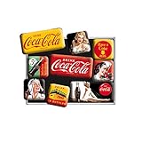 Nostalgic-Art Retro Kühlschrank Magnet, Magnetset für Magnettafel, Bunt, 9 Stück