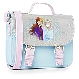 Disney Frozen 2 Die Eiskönigin Zubehör Handtasche Klein Für Mädchen mit Anna und Elsa, Mädchen Handtasche Blau, Kinder Umhängetasche Mädchen Glitzer, Mode Taschen, Geschenke Fü