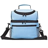 Kühlbox Isolierte Kühltasche Camping Picknick Kühl Box Reise Mittagessen EIS Lebensmittel Tasche Frische Kast Mittagessen Taschen (Color : Blue, Size : 26 * 20 * 26cm)