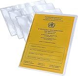 Impfpass Hülle -K&B Vertrieb- 4 Stück Schutz Hülle für Impf Ausweis Reise Pass Tasche Impf Buch Heft Schutzhülle Impfpasshülle für Impfausweis Impfb