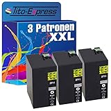 Tito-Express PlatinumSerie 3 Patronen XXL als Ersatz für Epson T2711 27XL WF3620 7610 7715 7615 7710 DWF WF7620 7720 3640 DTWF WF7210 7110 DTW WF7600 3600 7700 WF3620 WF