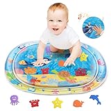 Lupanttes Wassermatte Baby, PVC Wasserspielmatte Baby, Spiel Wassermatte Flattern Macht Lustige Geräusche, Babyspielzeug 0+ Monate Junge und Mädchen, Baby Geschenk, Frühkindliche Erziehung fü