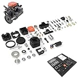 BOBX Benzinmotor Modellbau, TOYAN FS-S100AC 1-Zylinder 4-Takt DIY Motor Zusammenbauen Methanol Motor Wassergekühlt Verbrenner Motor Modell Verbrennungsmotor Motor Modell für RC Auto/Boot/