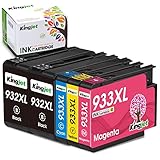 Kingjet 932 933 XL Druckerpatronen Multipack Ersatz für HP 932XL 933XL Kompatibel mit HP Officejet 6600 6700 7510 7612 6100 7110 7610 (5 Pack