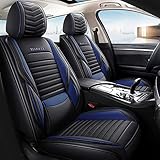 PU Leder Sitzauflage Autositzbezüge Sitzbezüge Auto Set Autositzbezüge Leder Geeignet Für Dacia Stepway (Blau)