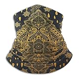 Large Puzzle Bohemian Paisley Ornament Henna Tattoo Ethno Tribal Vintage Tube Maske Kopfbedeckung Bandana Unisex Neck Gaiter Motorrad Langlebig Nahtlos Outdoor Sport Face Scarf für Herren D