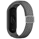 Geflochtenes Armband für Xiaomi Mi Band 6 5 4 3, elastisches Ersatzarmband aus Nylon, verstellbar, für Xiaomi Band Mi Band 6 5 4 3