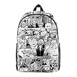 EDMKO Unisex My Hero Academia Rucksack Schultasche Anime Prints bakugou Midoriya Izuku Tagesrucksack Reise Laptop Rucksack für Studenten oder Erwachsene,B,10x6x17