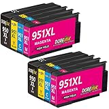 DOREINK 950 951 XL Kompatible Druckerpatronen für HP 950XL 951XL Multipack für HP Officejet Pro 8600 8610 8620 8100 8630 8640 8660 8615 8625 251dw 276dw,2 Schwarz 2 Cyan 2 Magenta 2 Gelb,8er Pack