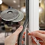 1 Meter Klebestreifen Türen und Fenster Dichtungsstreifen Toilettenfenster Glas Badezimmer Home Warm Wind Tür Dämmstoff-Schwarz & Weiß,4mm,9mm,3M