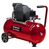 Einhell 4007332 Kompressor TC-AC 190/50/8 (1500 W, max. 8 bar, Ölschmierung, 50 l-Tank, Rückschlag-/Sicherheitsventil, Entwässerungsschraube f. Wartung, gummierter Standfuß)