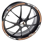 Aufkleber 125 Motorrad Duke für 2 Felgen 125 SX EXC RC Adventure Super R Rad Klebeband Vinyl (orange)