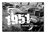 DigitalOase 2 Einladungskarten Jahrgang 1951 70. Geburtstag MIT INNENTEXT Geburtstagskarten 2 Klappkarten 2 Kuverts Format DIN A6#OLDIE