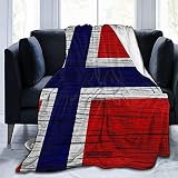 Decke Norwegen Holz Textur Norwegische Flagge Ultra-Soft Micro Fleece Decke für Bett Couch W