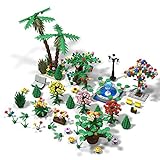 Yovso Zubehör Set für Bauplatte Grundplatte, 503Pcs City Gartenszene mit Bäume und Pflanze, Bausteinspielzeug Kompatibel mit Lego Baumhaus 21318