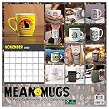 TF PUBLISHING - 2022 Mean Mugs Wandkalender – Organizer für Zuhause und Büro – großer monatlicher Platz für Pläne und Terminpläne – 4 Bonusmonate – 30,5 x 30,5