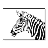 bdrsjdsb Weiß schwarz Zebra Bild Poster leinwand malerei wandbehang Kunst DIY Dekoration 50 * 40