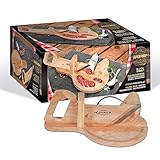 Durandal Salamischneider Holz | Ideale Speckschneidemaschine und Wurstschneidebrett | Alternative Wurstschneidemaschine | Ergonomischer Griff & Scharfe Kling