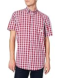 LERROS Herren Kariertes Kurzarmhemd Hemd, Rose HIP RED, 3XL