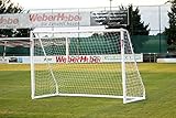 Fußballtor 2,4 x 1,8m 'PRO' von POWERSHOT® Super stabiles uPVC und Super Design,WETTERFEST, Mit Klicksystem und wählbarem Zubehör (TOR)