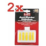 HP PFEFFERKORN_bundle 2X Anti-MARDER STÄBCHEN MIT Halterung ZUR KLEBEBEFESTIGUNG Anti-Marten Stick