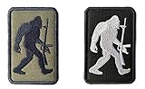 Antrix 2 Stück Taktischer Patch von Funny Bigfoot Man Champion Man Hook and Loop Military Patches Set für Rucksack, Westen, Mützen, Taschen, Uniform, Hundegeschirr/Weste, Outdoor-Dek