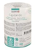Glorex 6 9502 45 - Keratex Gipsbinde, 8 cm x 3 m, hautfreundliches Modelliergewebe, zum Basteln und Modellieren, für Masken und Abdruck von Babyb