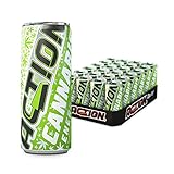 ACTION Cannabis Energy Drink EINWEG, 24 x 250 ml, inkl. Pfand, Klassischer Energy Drink mit Hanfsamenextrakt (0,02%), 32 mg Koffein / 100 ml, erhöhter Koffeingehalt, 24 D