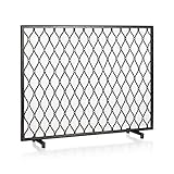 liushop Kaminschirm Amerikanische Einfache Schmiedeeisen Kamin Tür New Black dekorativer Fußboden Partition Screen Wohnzimmer Haus Iron Fence Kamin Funk