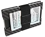 Fidelo minimalistische börse aus Karbonfaser â€“ schlankes Kreditkartenetui für Herren â€“ entworfen für Fronttasche EDC & Reisen â€“ leicht und kompakt GröÃŸe: 8,6 x 5,7 cm â€“ inkl. 4 b
