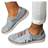 BIBOKAOKE Sneakers Damen Lässige Flache Einzelschuhe Übergrößen Low Mesh Sneaker Atmungsaktiv Turnschuhe Outdoor Sportschuhe Laufschuhe Schuhe mit Katzen Print S