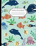 COMPOSITION NOTEBOOK: Wide Ruled Paper Notebook Journal | Wide Blank Lined Workbook for Teens Kids Students Girls for Home School College | C