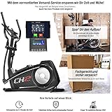 Sportstech CX2 Crosstrainer für Zuhause | mit Stromgenerator | Deutsches Qualitätsunternehmen | Interaktive Video-Events & Multiplayer-App | Ellipsentrainer, Ergometer + Konsole & 27 kg Schwung