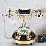 BOYH Antikes Telefon Retro Weinlese-klassisches Telefon Desktop Klassisch Keramik Telefon Altmodisches Schnurgebundenes Telefon Für Office Home Decor Wundervolles Geschenk Kunsthandwerk(Color:F)