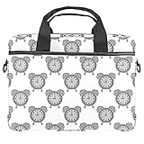 Wecker Muster Laptop Schulter Messenger Bag Case Sleeve für 13,4 Zoll 14,5 Zoll Notebook Laptop Case Laptop Aktentasche Business Aktentasche für Männer F