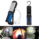 SunTop LED Arbeitsleuchte Mit Magnet Aufladbar Taschenlampe Werkstattlampe Portable Handlampe Campinglampe für Auto Reparatur, Werkstatt, Garage, Camping, Notbeleuchtung (Blau)