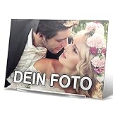 PhotoFancy® - Acryl Glas mit Foto Bedrucken - Acrylglas Personalisieren - Foto-Aufsteller mit eigenem Motiv selbst gestalten (17 x 12 cm)