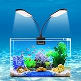 WEAVERBIRD LED Aquarium Beleuchtung X7 Gemini Clip-on Fisch Tank Licht 15W 32 LED Lampe Weiß Aquarium Gepflanzt Clip Lamp