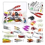 Homealexa Angelköder Gemischte Tackle/Schwimmender Angelköder Haken Angelzubehör Kit Set mit Aufbewahrungsbox