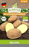 FLORTUS 2000-0636 Pflanzkartoffel Belana (10 Stück) (früh, festkochend) (BIO Pflanzkartoffeln)