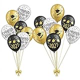SUNBEAUTY Abschlussfeier Luftballons Graduation Dekoration 2021 Abi Bachelor Graduierung Party (15er Set)