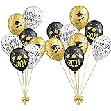 SUNBEAUTY Abschlussfeier Luftballons Graduation Dekoration 2021 Abi Bachelor Graduierung Party (15er Set)