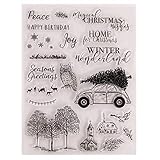 ECMQS Eule Baum DIY Transparente Briefmarke, Silikon Stempel Set, Clear Stamps, Schneiden Schablonen, Bastelei Scrapbooking-Werkzeug