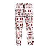 136 Herren Sweatpants Weihnachten Muster Jogger Sweatpants Casual Sport Sweatpants für Männer für Übung Gr. 56, mehrfarbig