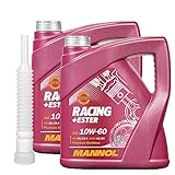 2 x4l, MANNOL 7902 RACING+ESTER 10W-60 MOTORÖL + Ausgieß