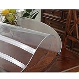 Transparente Tischdecke, wasserdichter Schutz für Tischmatten, transparente Kristalltischdecke, runde Kunststoffschutzauflage, geeignet für Esstisch, Schreibtisch, Couchtisch/A / 60